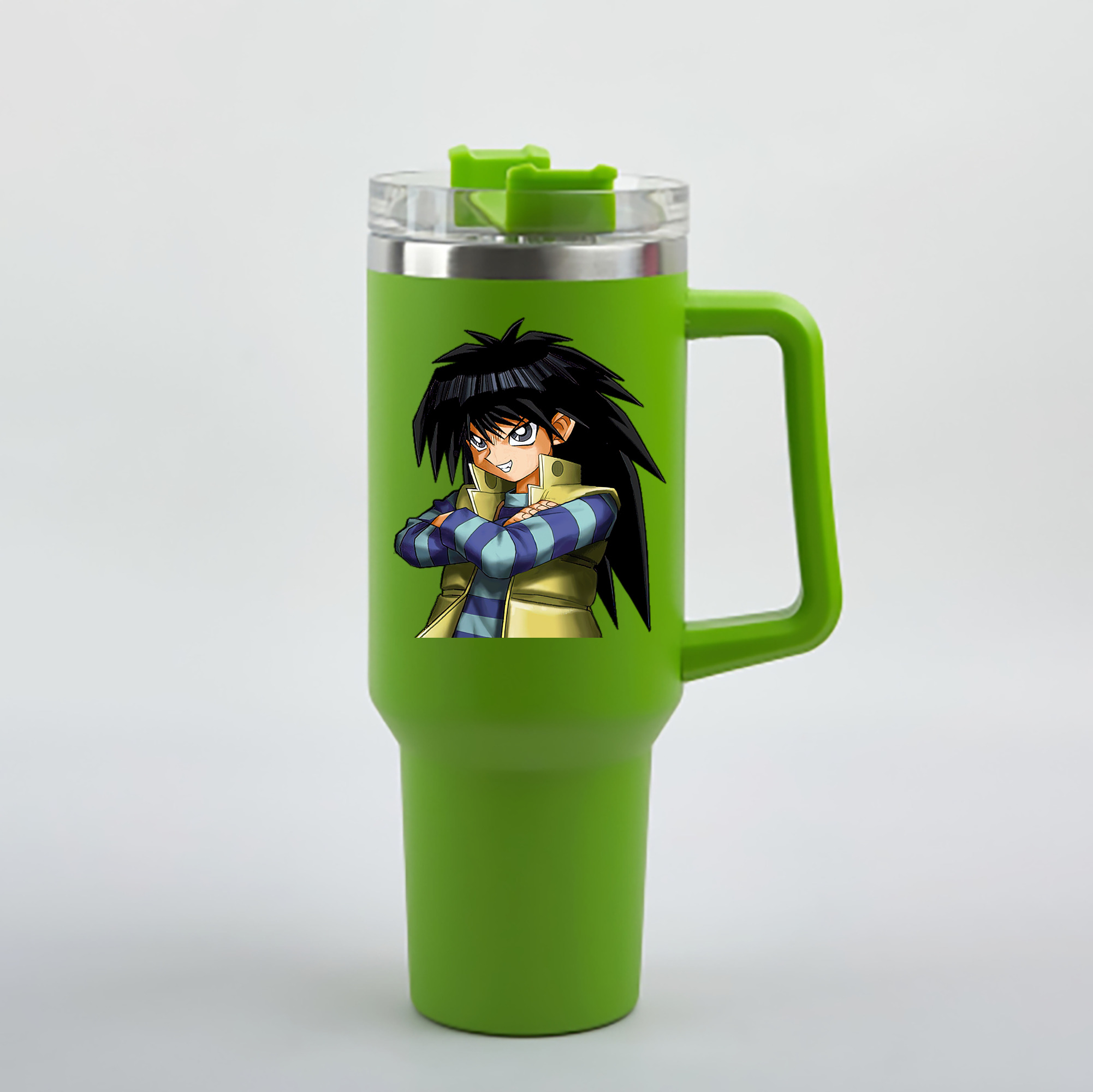 （画像用） 遊☆戯☆王 Yu-Gi-Oh! 1200mL車用タンブラー - クリスタルステッカー（プラスチックストロー付き）